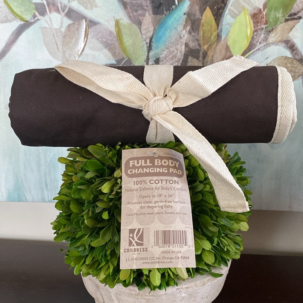 JL CHILDRESS 💯% COTTON 🤎BROWN🤎 FULL BODY BABY DIAPER CHANGING PAD 🌟NWT🌟